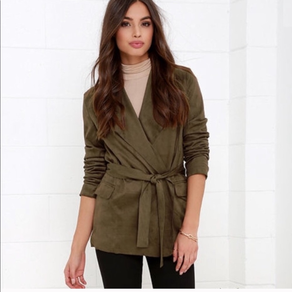 Olivacious Suede Blazer